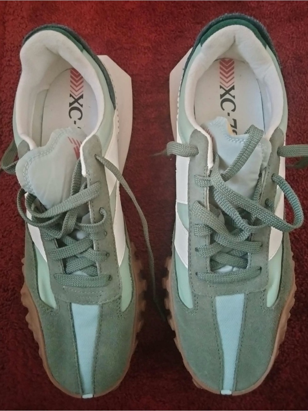 New Balance Women's Sage Green & White Retro Runner Sneakers 🎁 included 🎁